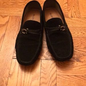 Loafers black suede